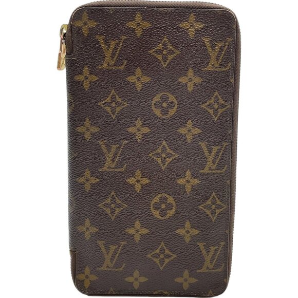 (L3) Authentic Louis Vuitton Travel Case Organizer Voyage Brown Monogram Luxury - Picture 1 of 14
